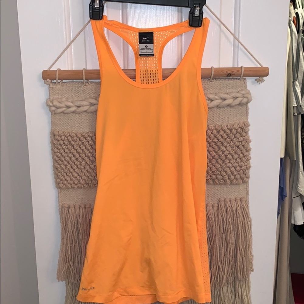 Orange Nike Workout top size M